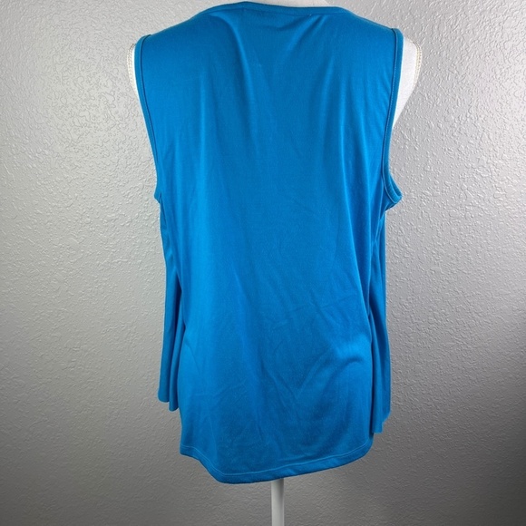 Women's Allison Brittney Blouse Pretty Blue top size Large - Picture 4 of 8